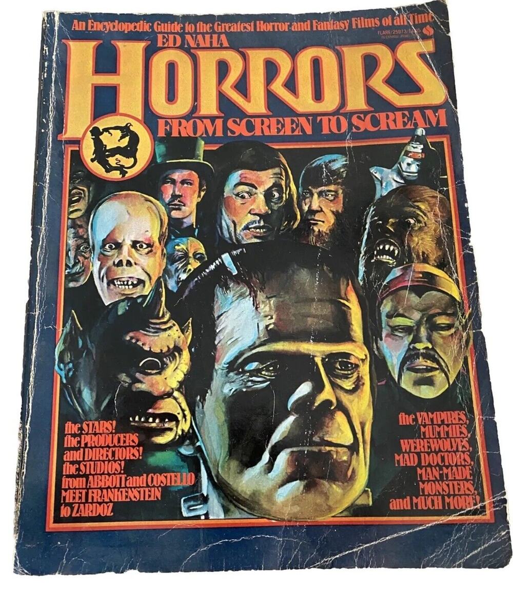 Horrors From Screen to Scream Book Ed Naha 1975 Paperback Avon 1st Print Movies